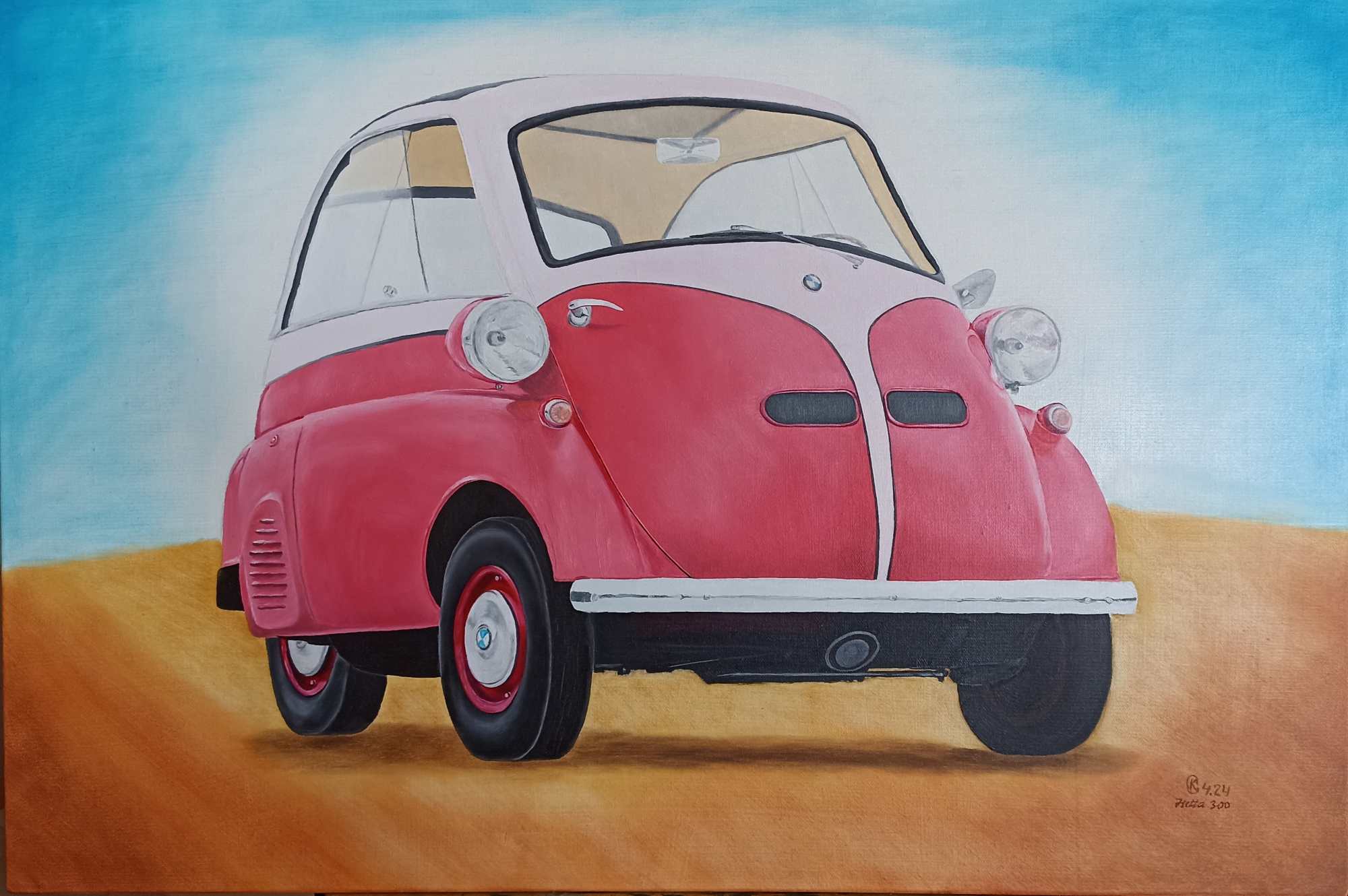 картина маслом по холсту Милый авто